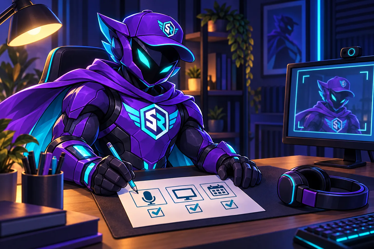 Der StreamRush-Held bereitet seinen ersten Stream mit einer kurzen Checkliste vor.